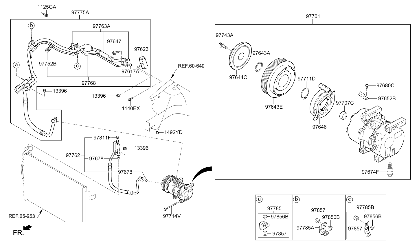 A/C SYSTEM - COOLER LINE, FRONT