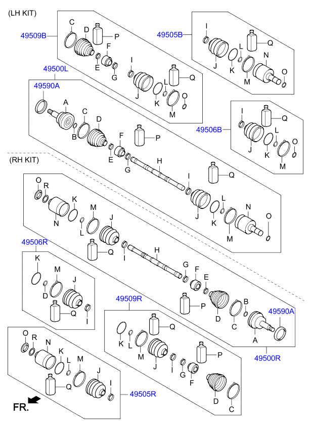 DRIVE SHAFT ASSY - REAR