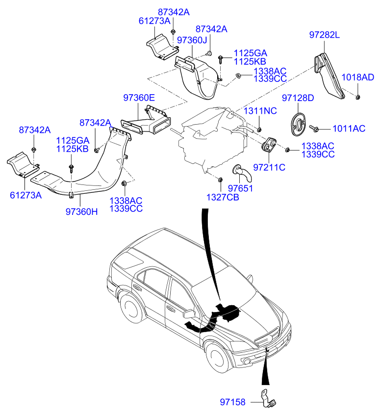 A/C SYSTEM - COOLER LINE, FRONT