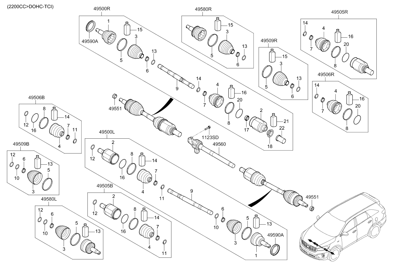 DRIVE SHAFT (REAR)