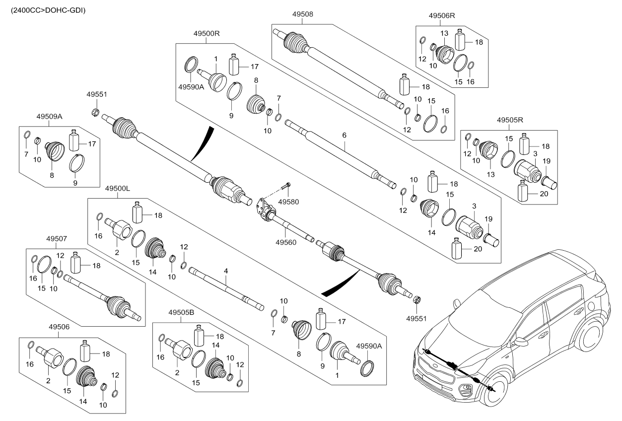 DRIVE SHAFT (REAR)