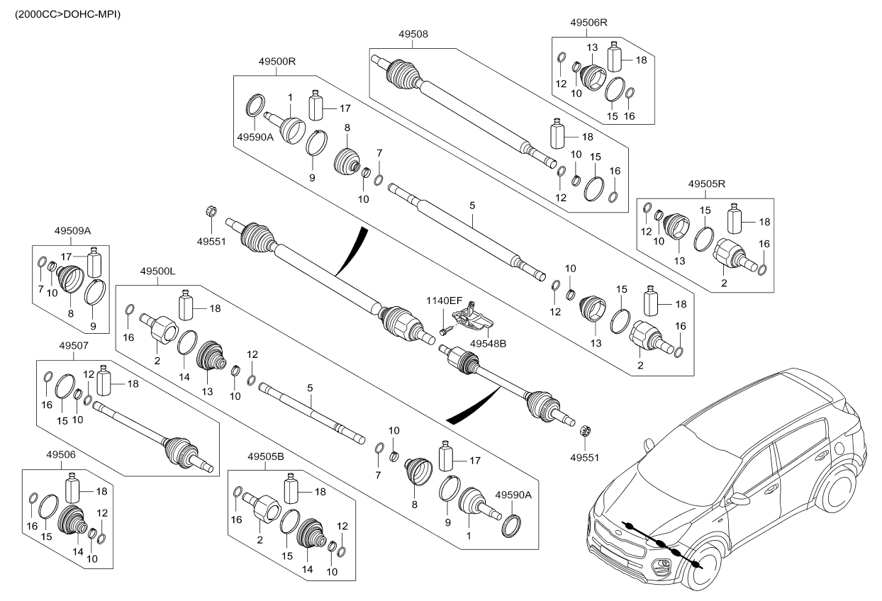 DRIVE SHAFT (REAR)