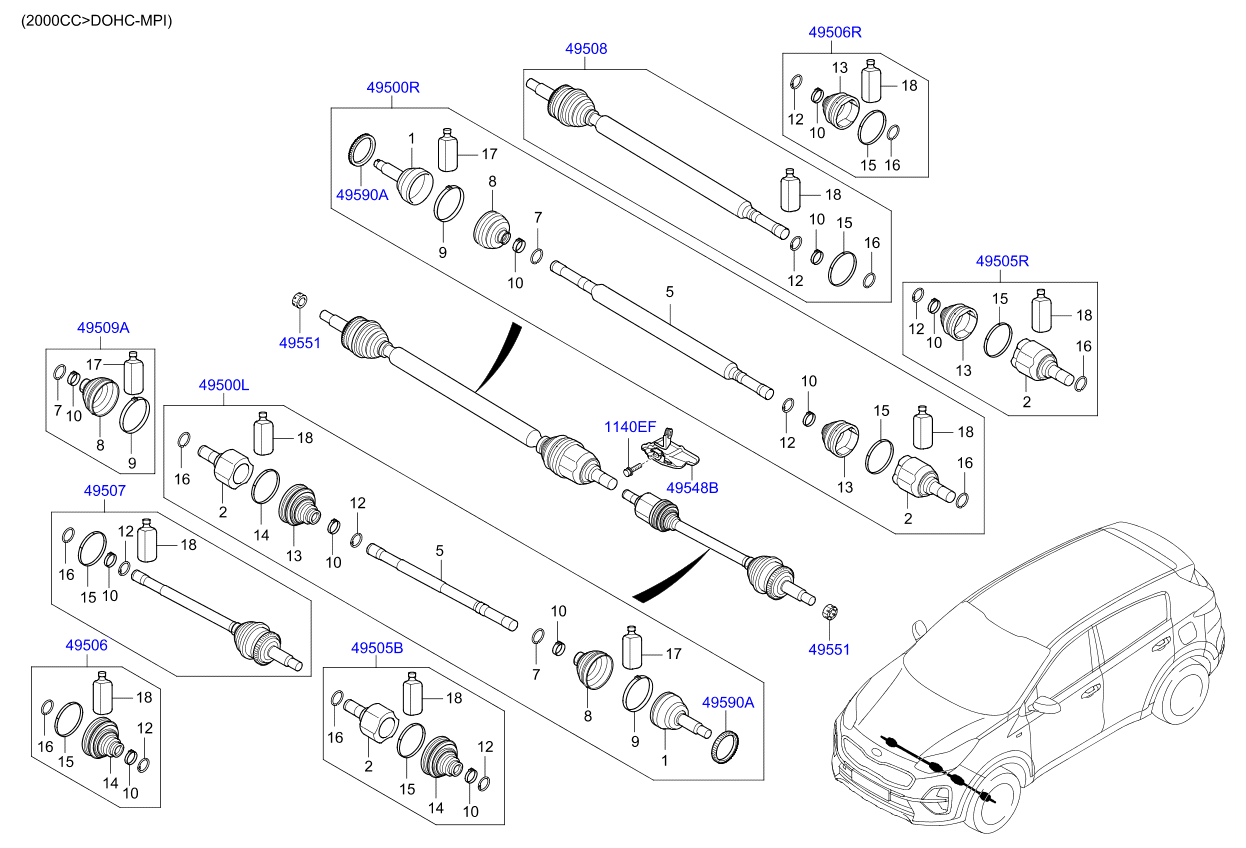 DRIVE SHAFT (REAR)