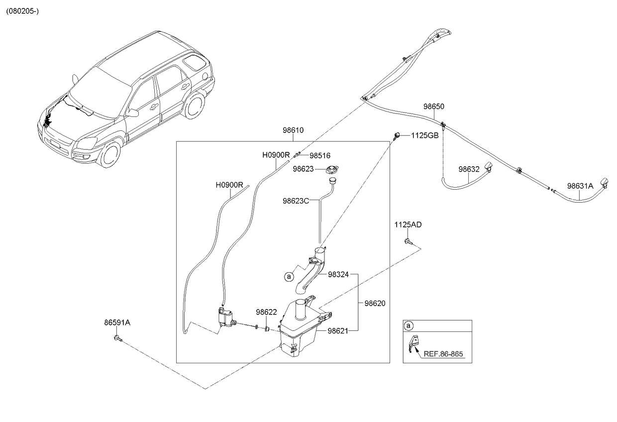 A/C SYSTEM - COOLER LINE, FRONT