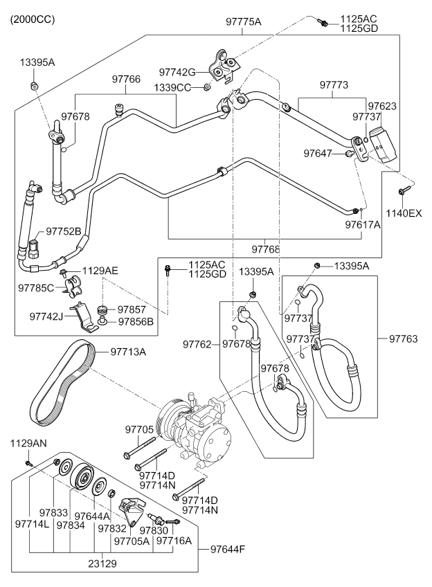 A/C SYSTEM - COOLER LINE, FRONT