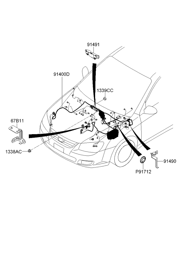 A/C SYSTEM - COOLER LINE, FRONT