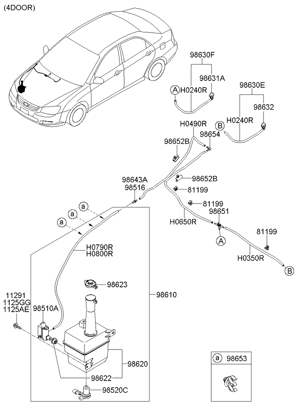 A/C SYSTEM - COOLER LINE, FRONT