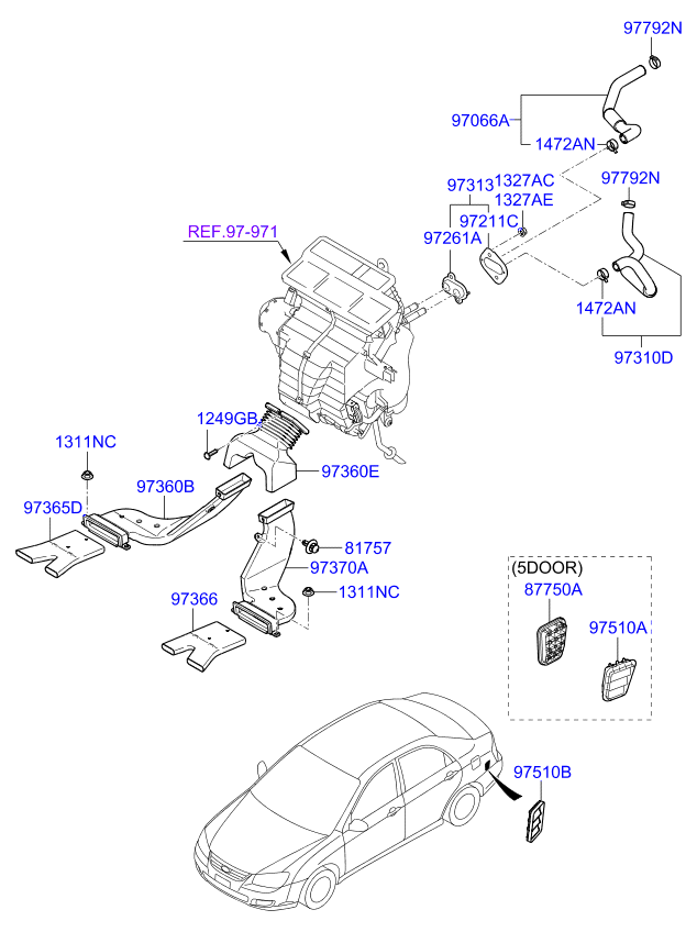 A/C SYSTEM - COOLER LINE, FRONT