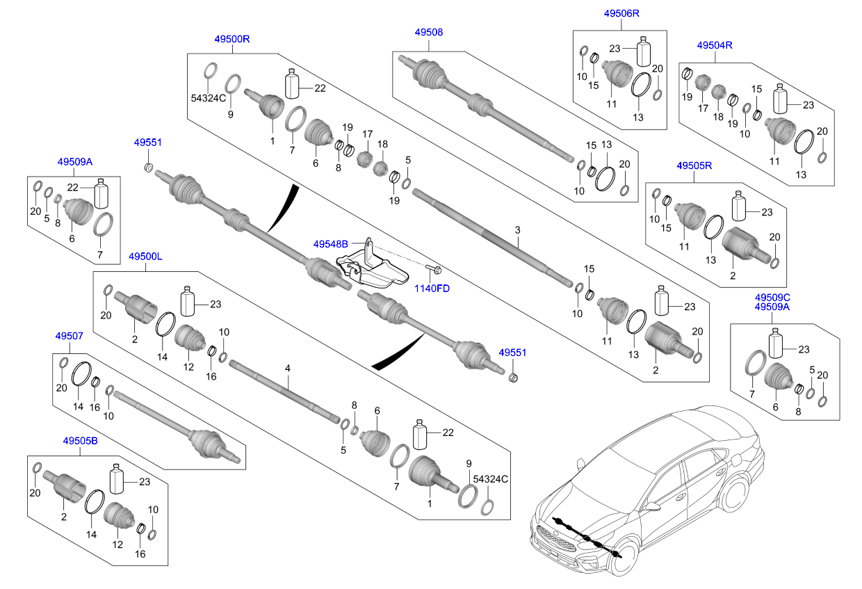 DRIVE SHAFT (FRONT)