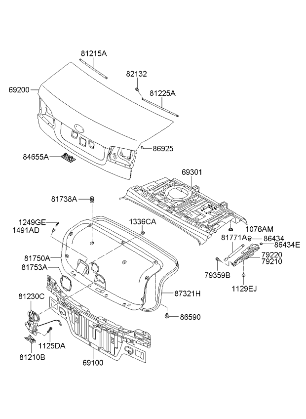 PANEL - TRUNK LID & LOCKING SYSTEM - TRUNK LID