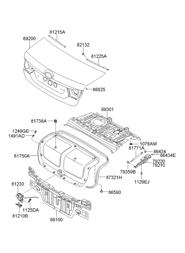 PANEL - TRUNK LID & LOCKING SYSTEM - TRUNK LID