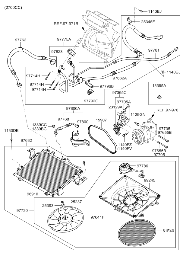 A/C SYSTEM - COOLER LINE, FRONT