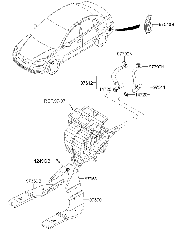 A/C SYSTEM - COOLER LINE, FRONT