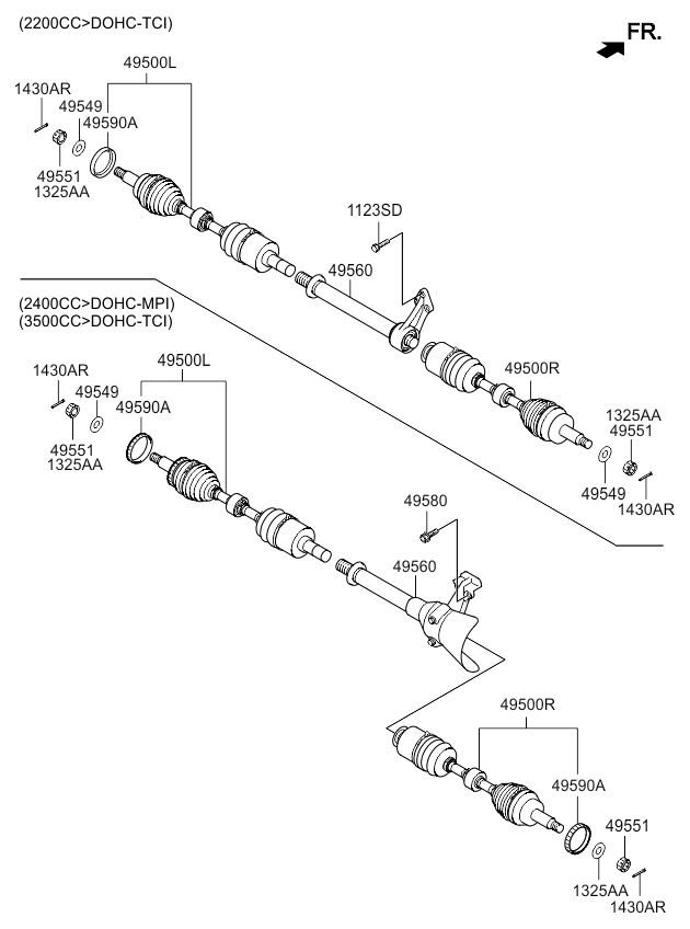 DRIVE SHAFT ASSY - REAR