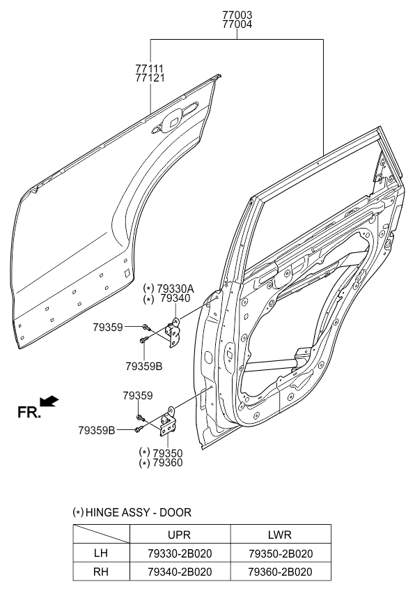 PANEL - REAR DOOR