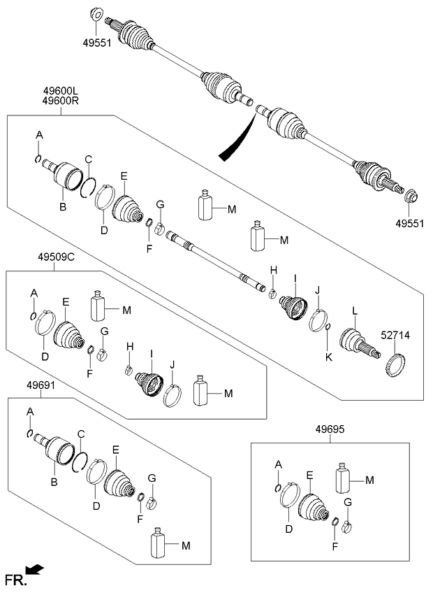 DRIVE SHAFT ASSY - REAR