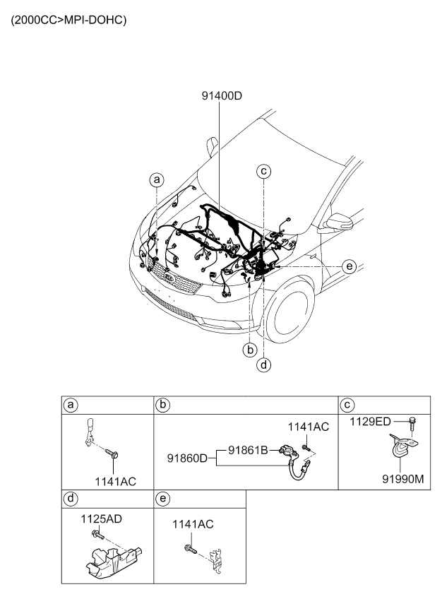 A/C SYSTEM - COOLER LINE, FRONT