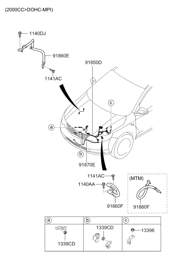 A/C SYSTEM - COOLER LINE, FRONT