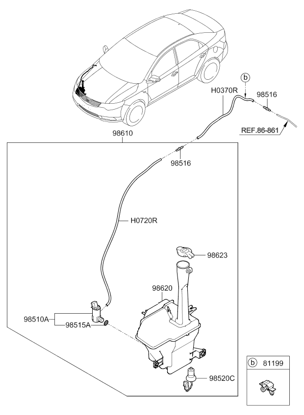 A/C SYSTEM - COOLER LINE, FRONT