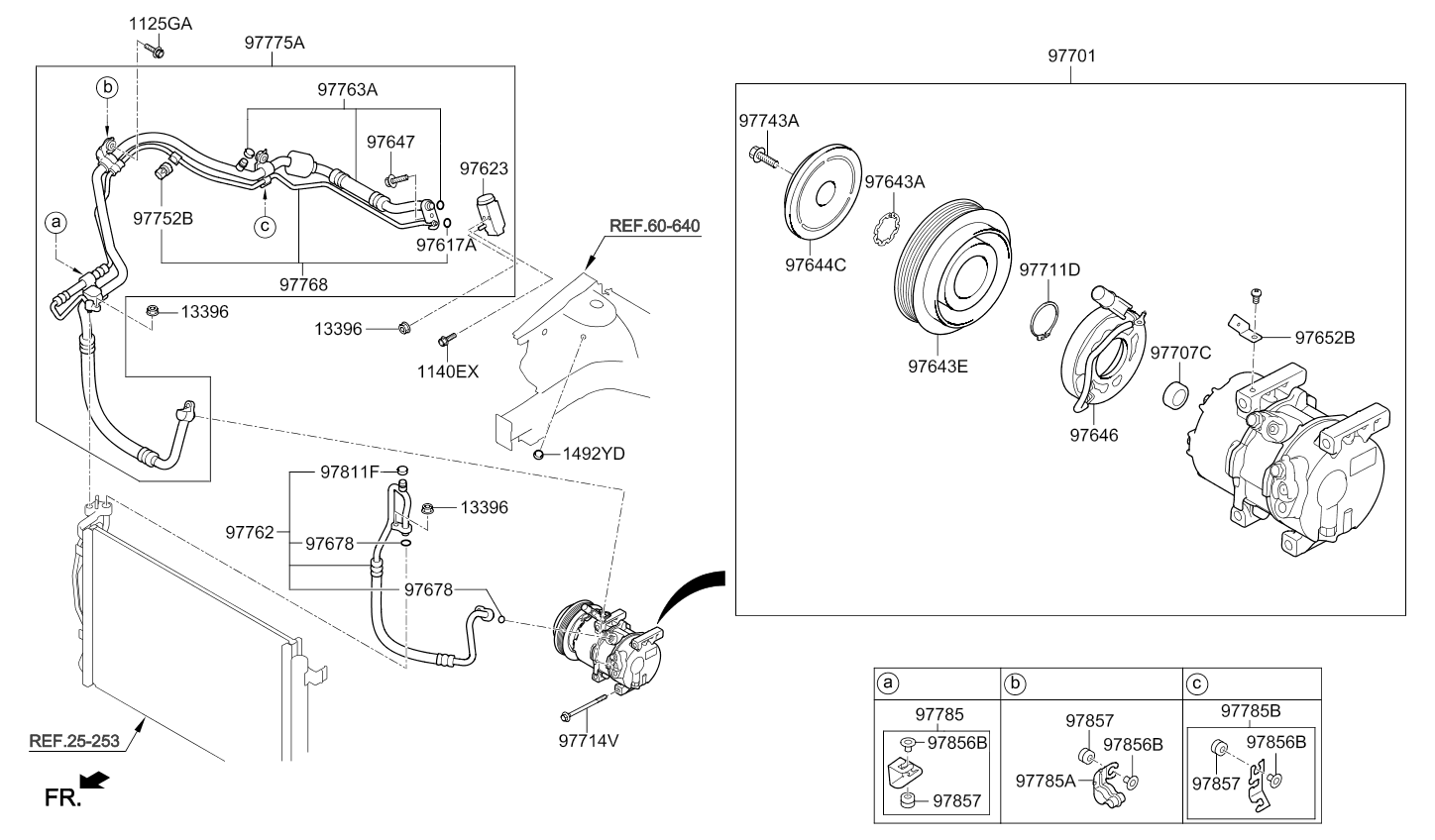 A/C SYSTEM - COOLER LINE, FRONT