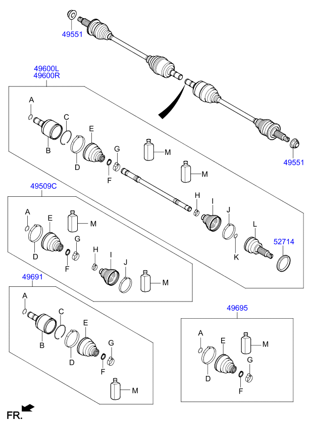 DRIVE SHAFT ASSY - REAR