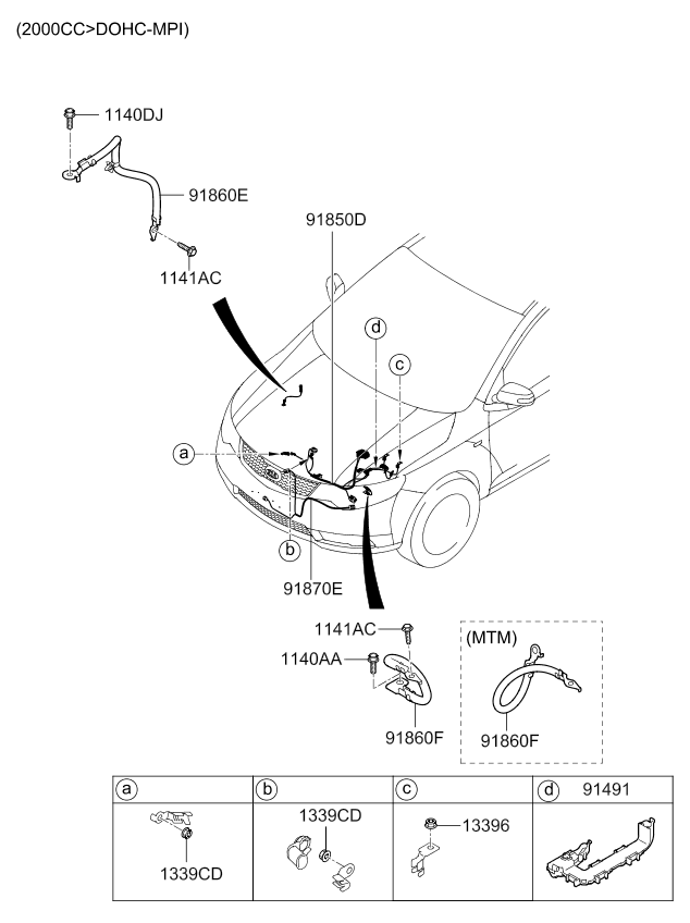 A/C SYSTEM - COOLER LINE, FRONT