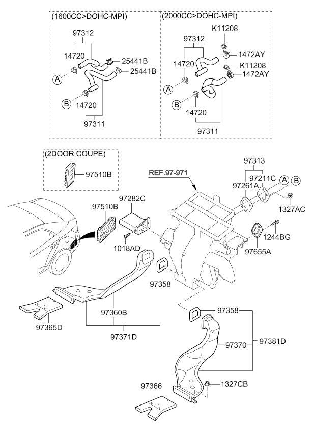 A/C SYSTEM - COOLER LINE, FRONT