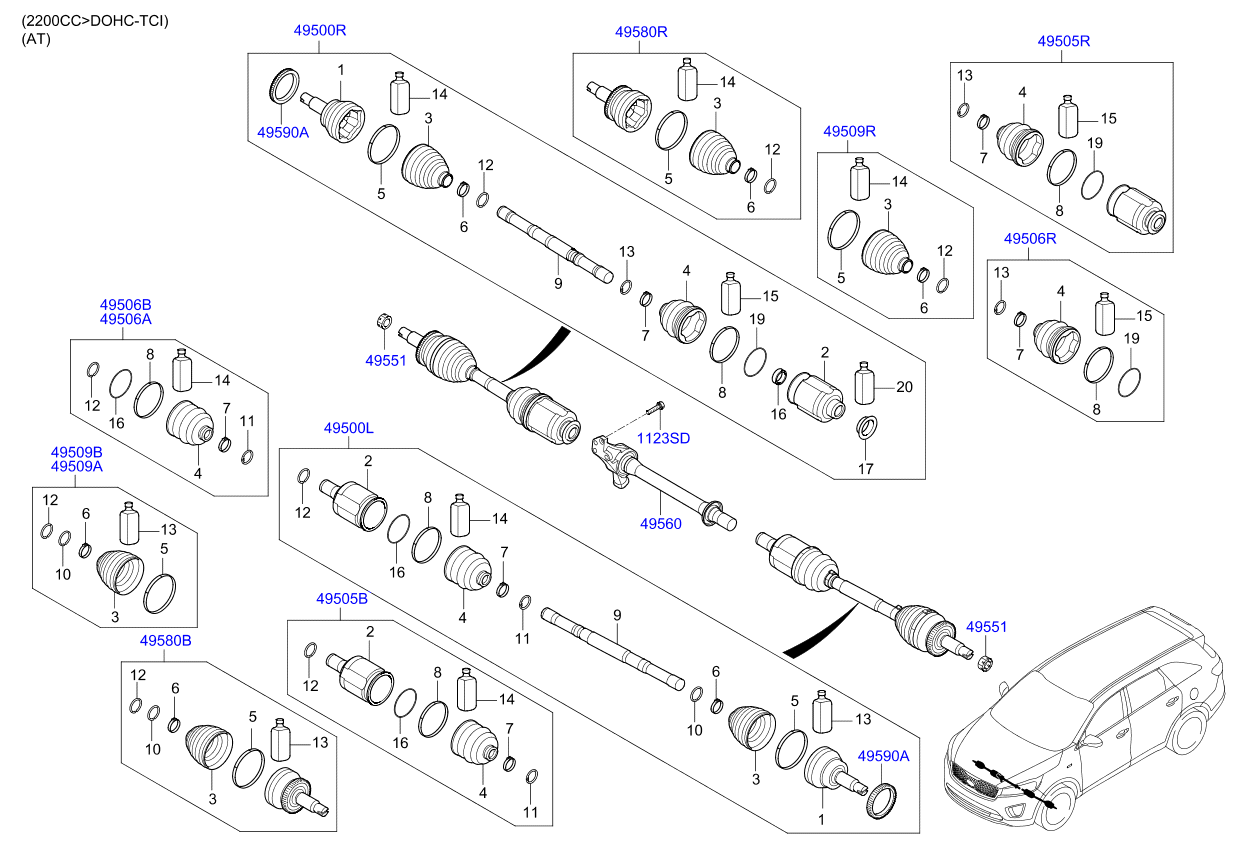 DRIVE SHAFT (REAR)