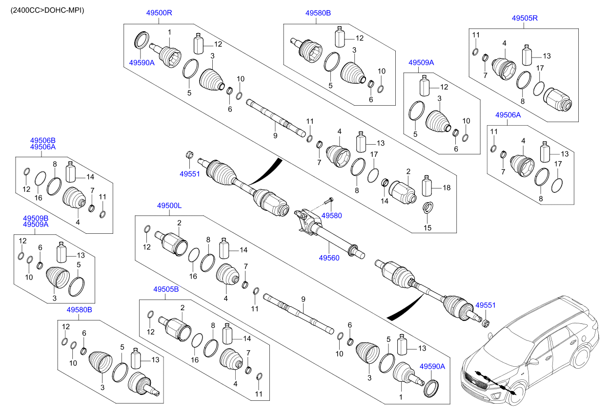 DRIVE SHAFT (REAR)