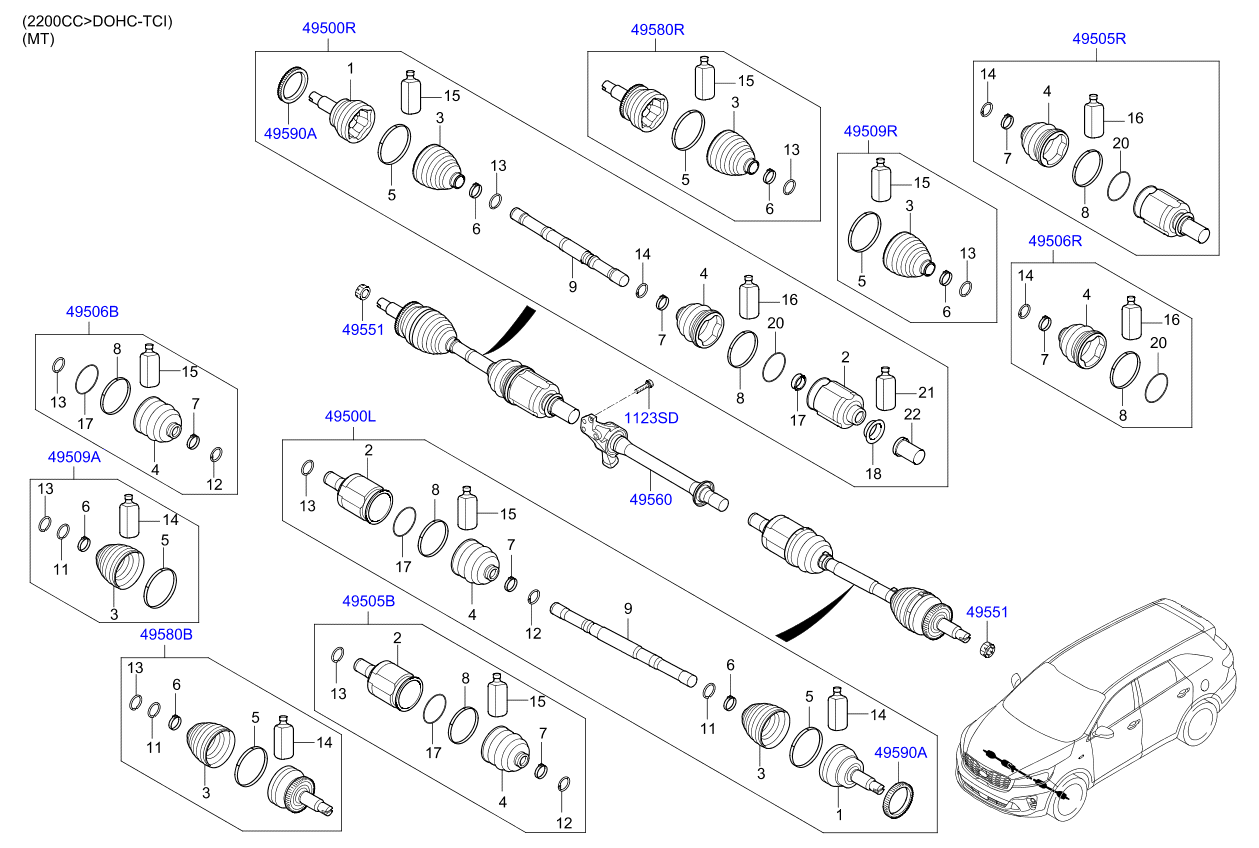 DRIVE SHAFT (REAR)