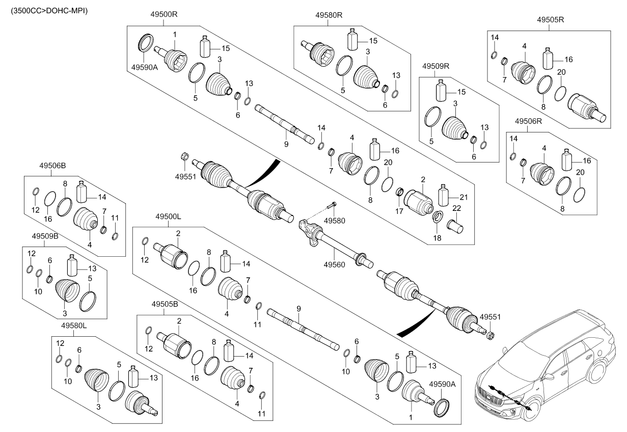 DRIVE SHAFT (REAR)