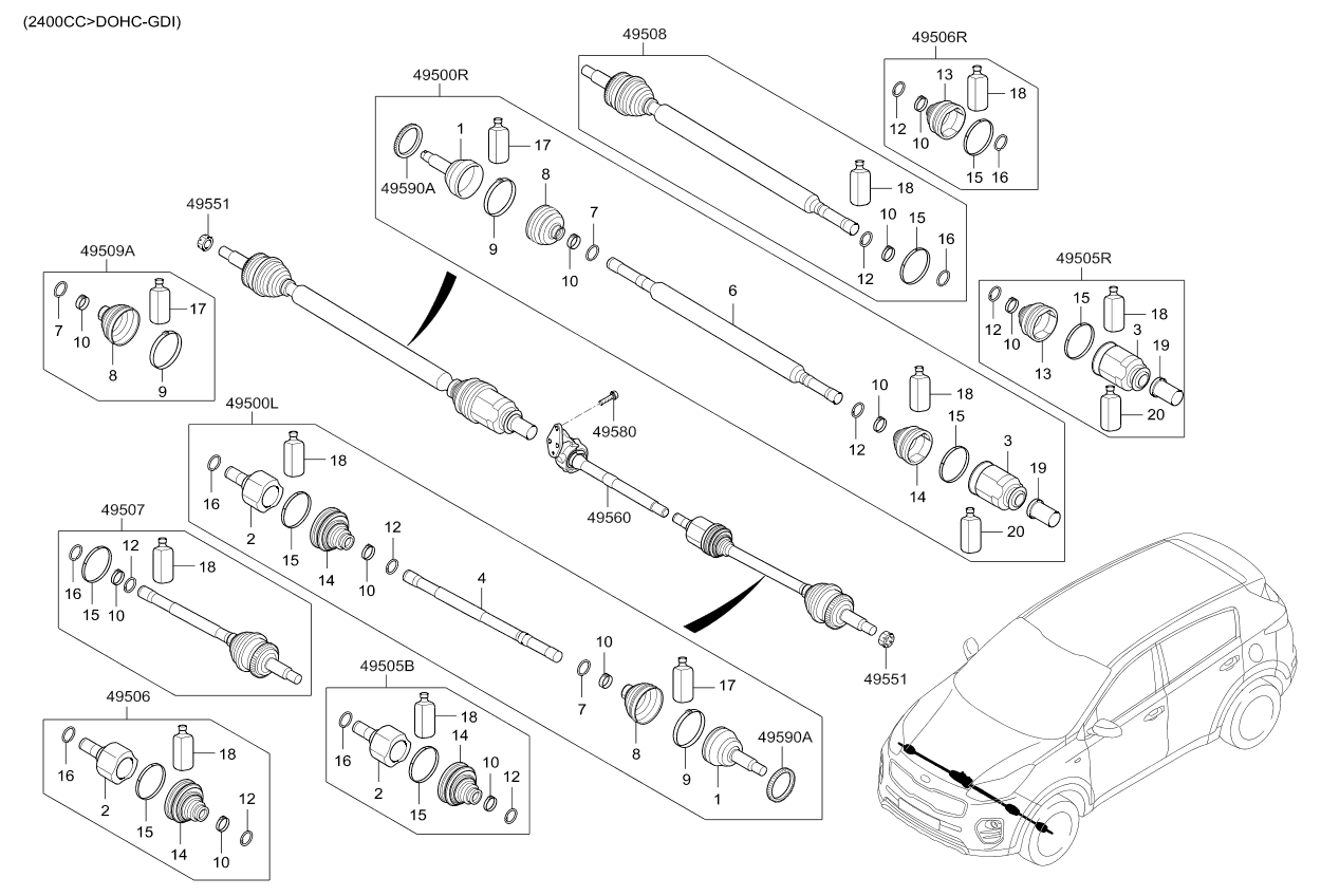 DRIVE SHAFT (REAR)