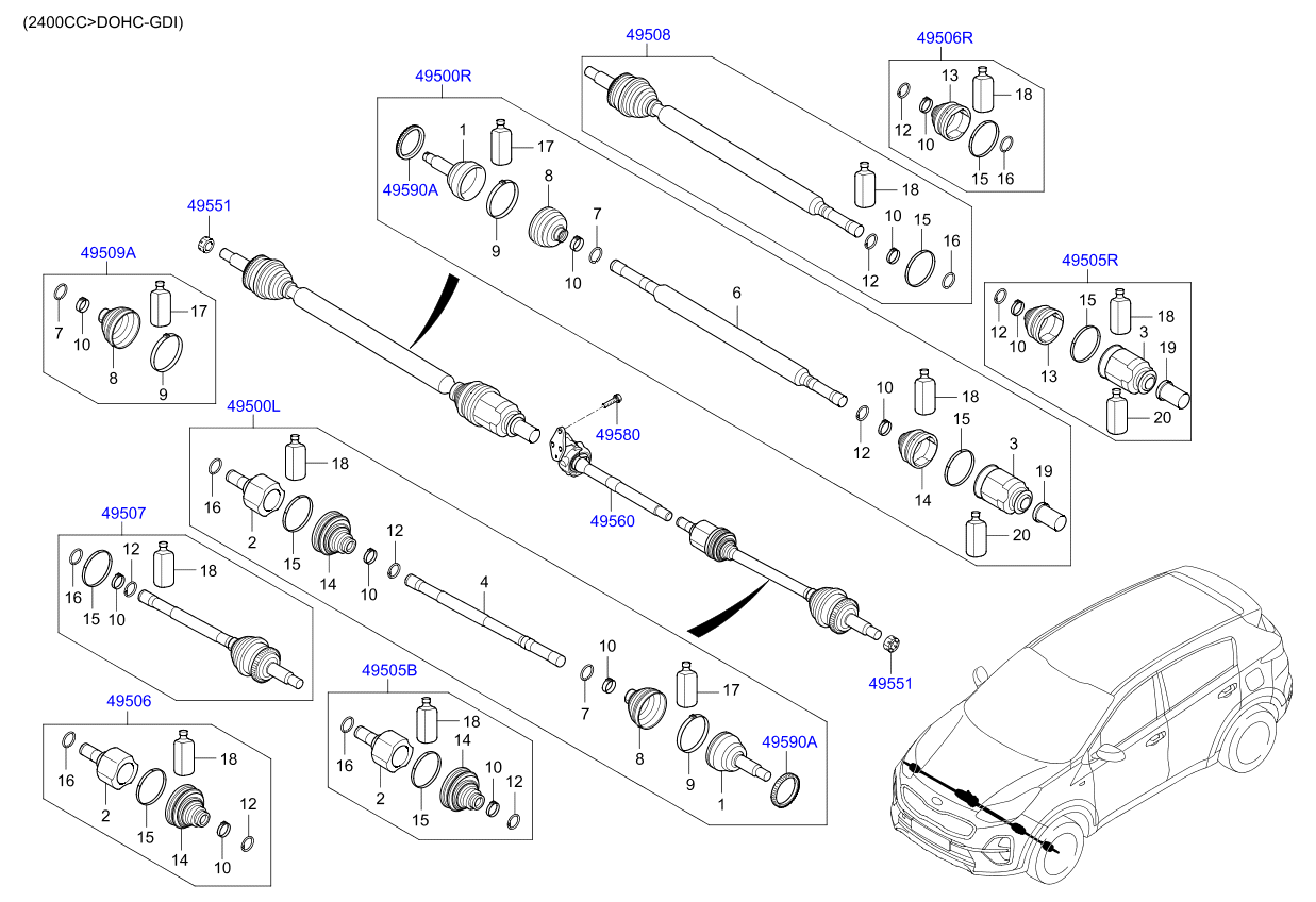 DRIVE SHAFT (REAR)