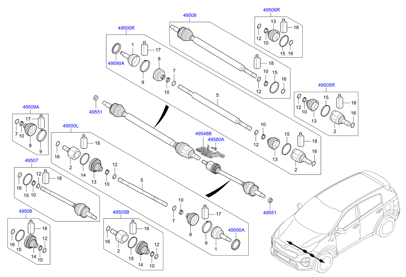 DRIVE SHAFT (REAR)