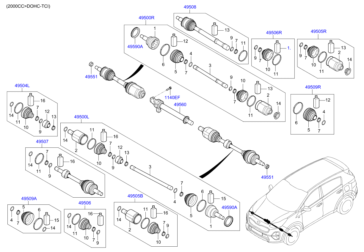 DRIVE SHAFT (REAR)