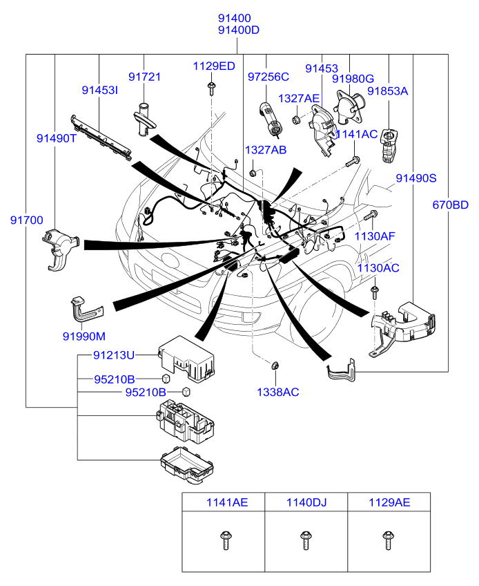 A/C SYSTEM - COOLER LINE, FRONT