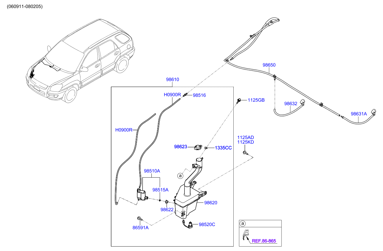 A/C SYSTEM - COOLER LINE, FRONT