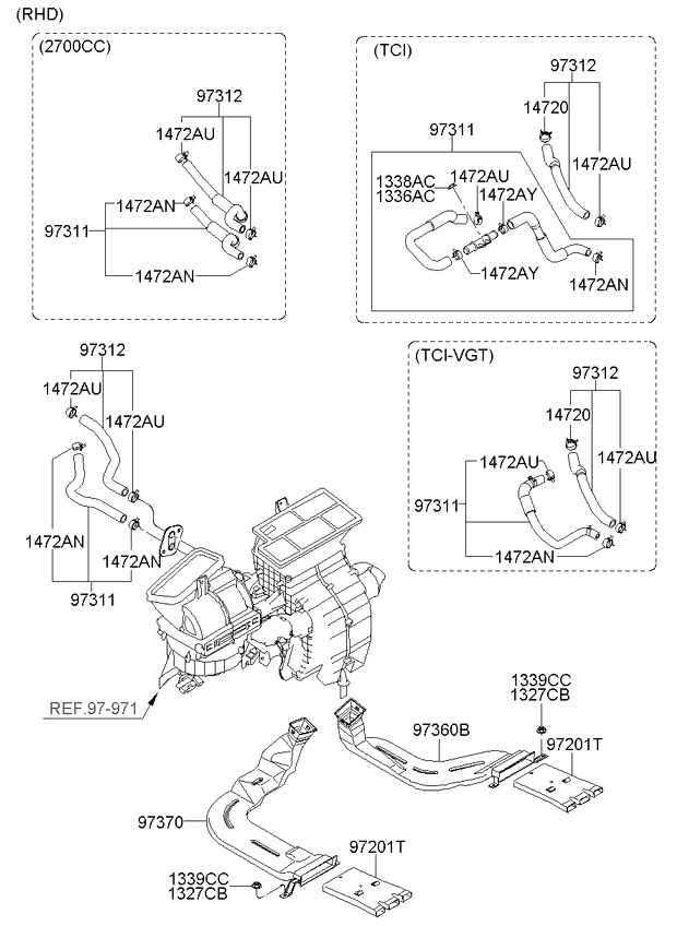 A/C SYSTEM - COOLER LINE, FRONT