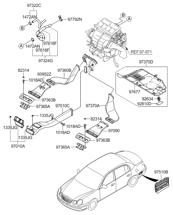 A/C SYSTEM - COOLER LINE, FRONT