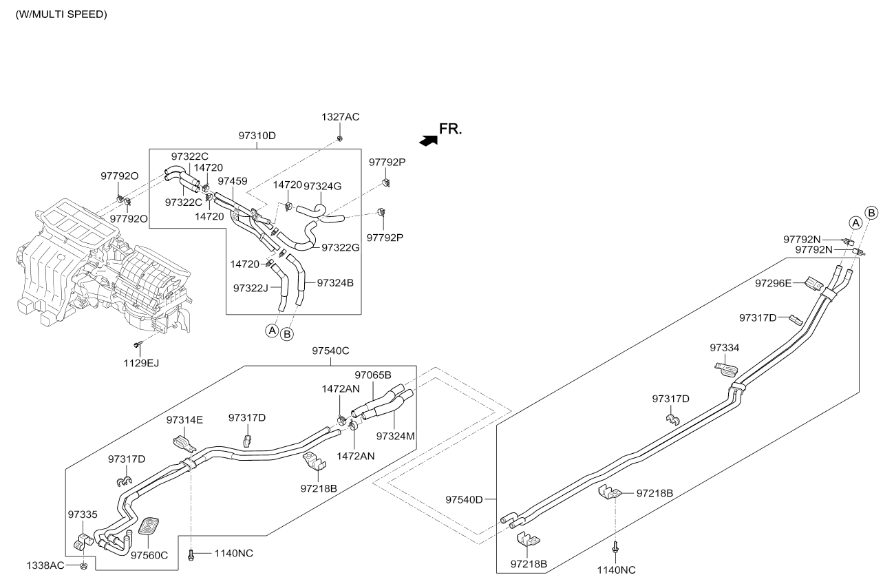 A/C SYSTEM - COOLER LINE, REAR