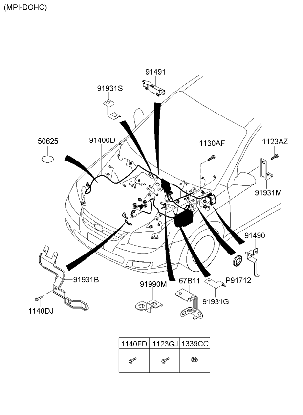 A/C SYSTEM - COOLER LINE, FRONT