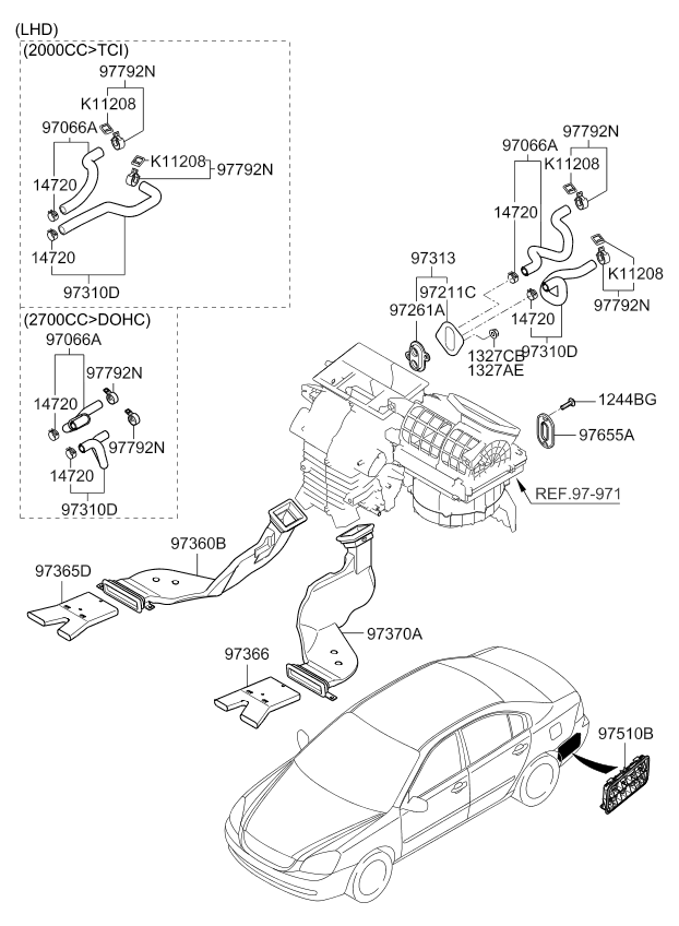 A/C SYSTEM - COOLER LINE, FRONT