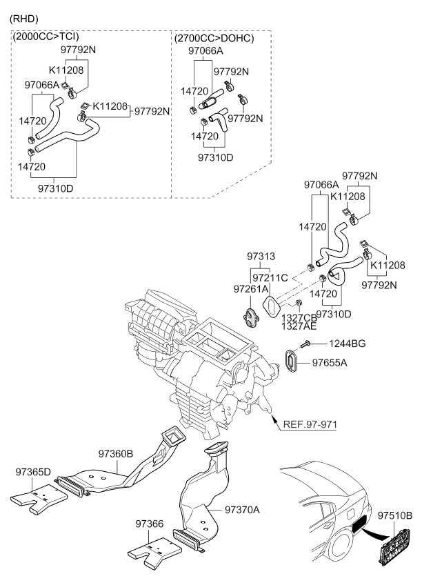 A/C SYSTEM - COOLER LINE, FRONT