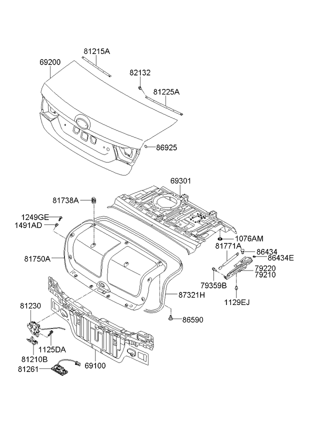 PANEL - TRUNK LID & LOCKING SYSTEM - TRUNK LID