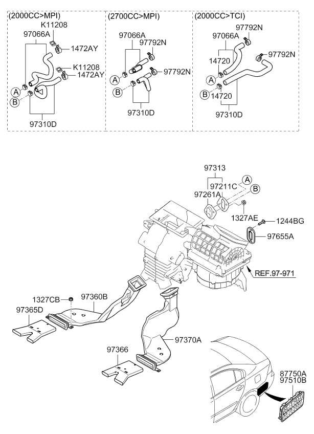 A/C SYSTEM - COOLER LINE, FRONT