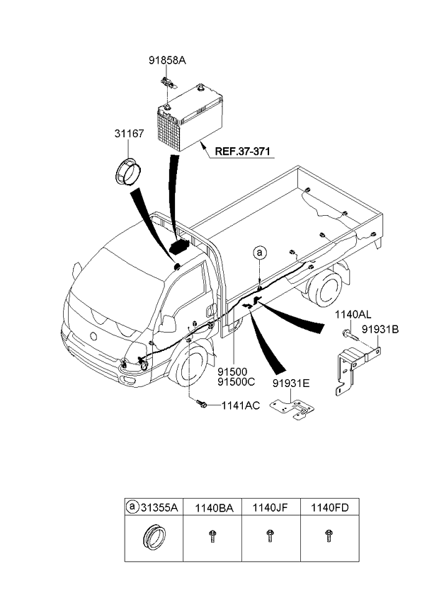 A/C SYSTEM - COOLER LINE, FRONT