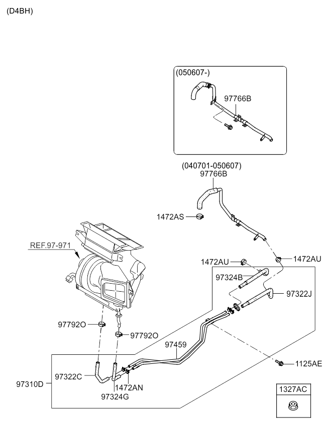 A/C SYSTEM - COOLER LINE, FRONT