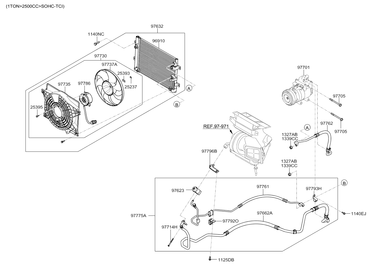 A/C SYSTEM - COOLER LINE, FRONT