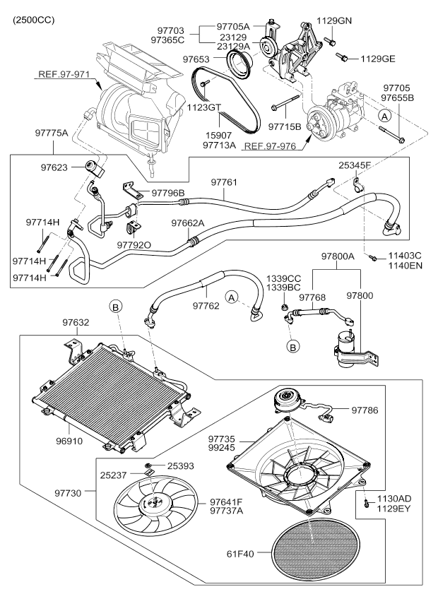 A/C SYSTEM - COOLER LINE, FRONT