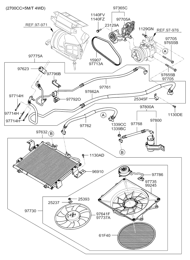 A/C SYSTEM - COOLER LINE, FRONT